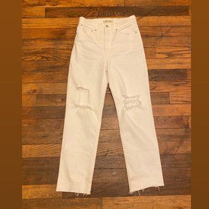 Madewell The Perfect Vintage Straight Jean - size 25 - white